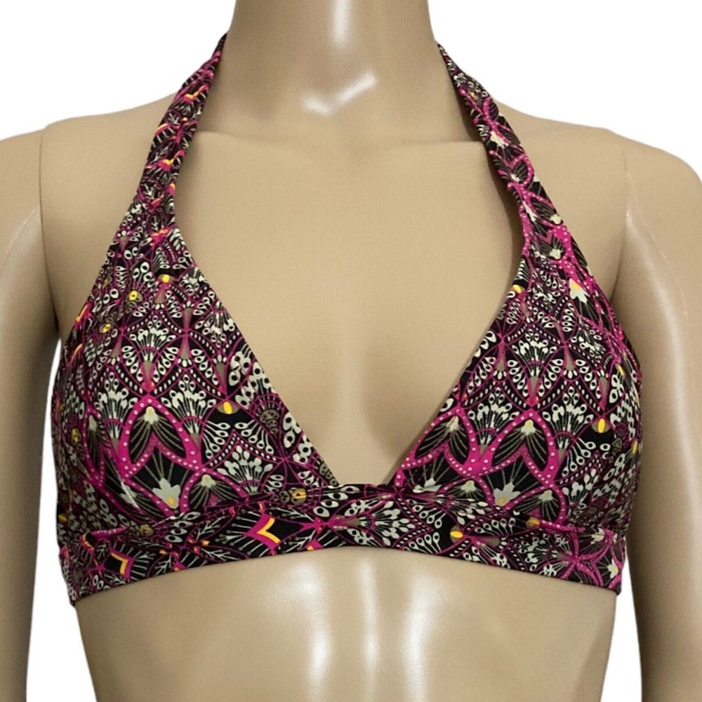 Patagonia Womens Small Multicolored Triangle Halter Swimsuit Bikini Top